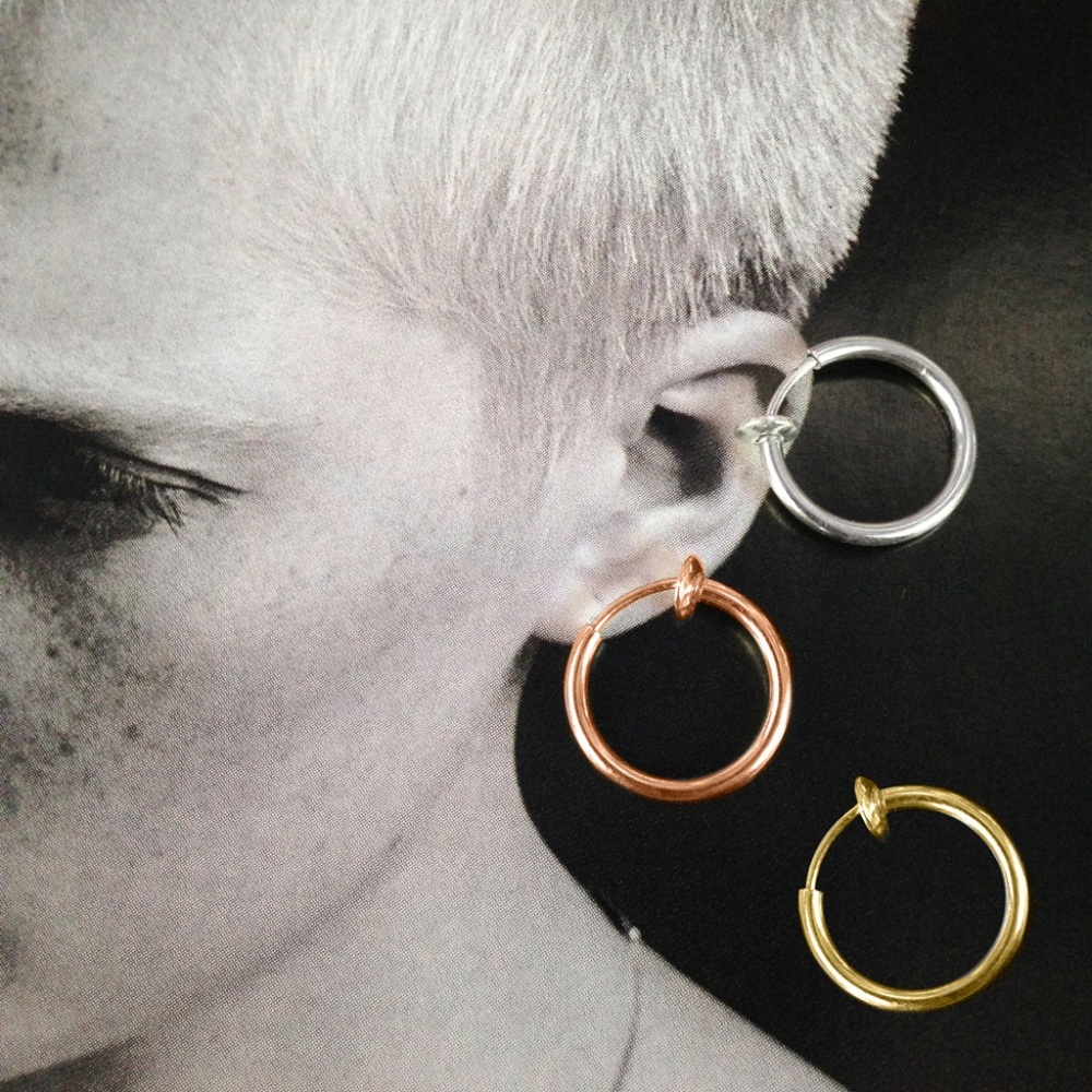 3 Clip On Rings • Mixed Metals 13mm